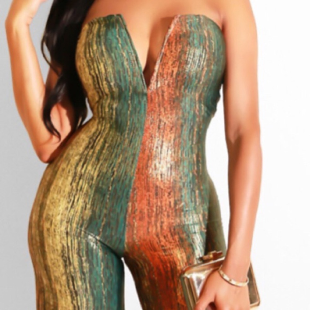 Brushed Metallic Jumpsuit